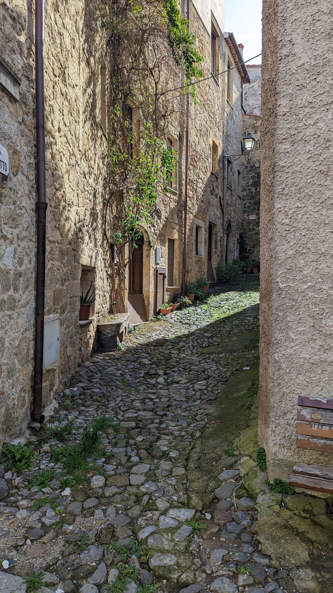 Cobbled stone alley in the old town